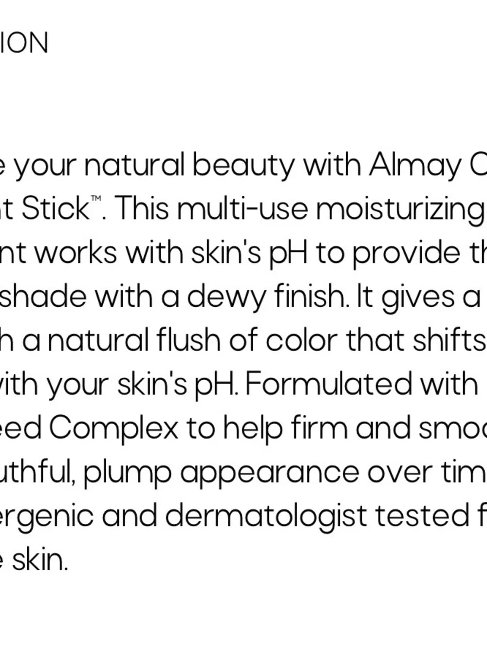 ONE NEW Almay Color & Care Tint Stick - 100  ph activated custom color NEW